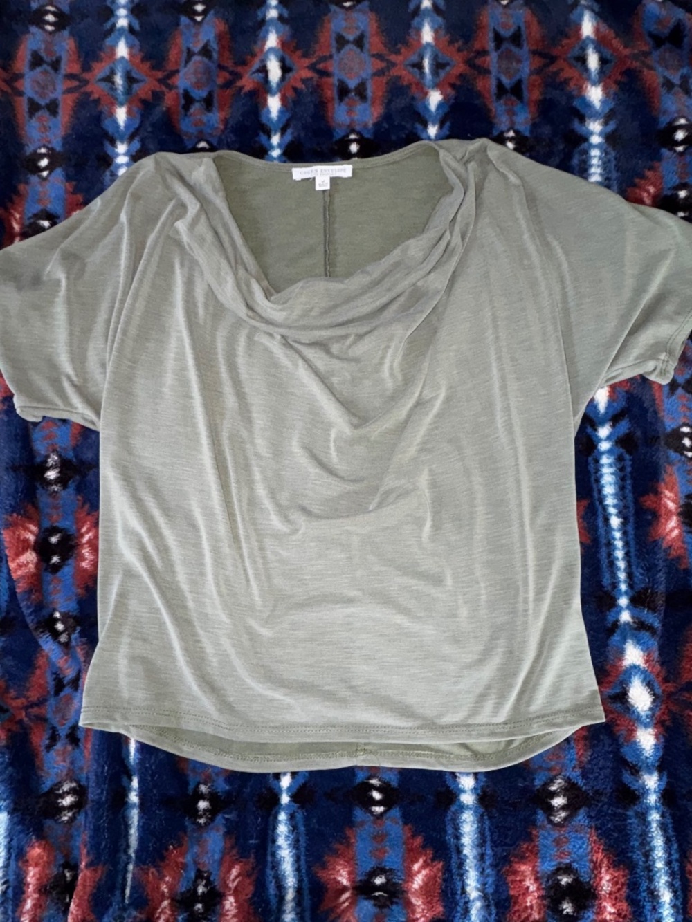 Green Envelope Los Angeles Drape Neck